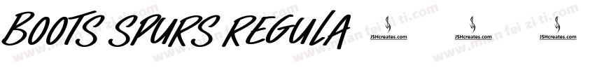 Boots Spurs Regula字体转换